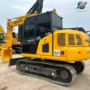 Excavatrice sur chenilles Komatsu 70 d'occasion, marque japonaise d'origine, 7 tonnes, mini-excavatrice compacte. - Product Image 3