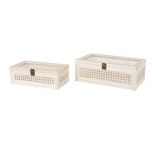 Style traditionnel aspect rustique parfait pour une utilisation dans les salons chambres ou bureaux boîte <span class=keywords><strong>de</strong></span> <span class=keywords><strong>rangement</strong></span> <span class=keywords><strong>en</strong></span> rotin <span class=keywords><strong>en</strong></span> <span class=keywords><strong>osier</strong></span> faite à la main - Product Image 1