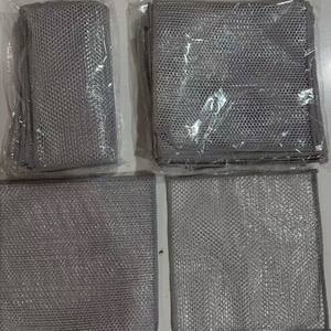 Paños de limpieza de alambre de plata hechos a medida, antiadherentes, que eliminan el aceite y la suciedad; paños de limpieza de alambre metálico de plata para - Product Image 1