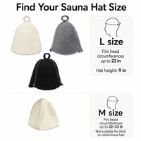 Chapeau de sauna en feutre de laine personnalisable, unisexe, uni, avec doublure visible pour une isolation thermique, accessoires de bain de sauna