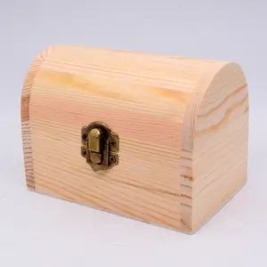 Caja de regalo de madera arqueada Cajas de madera con logotipo personalizado para tarjetas de fotos para el día de la madre Regalo del Día del Padre