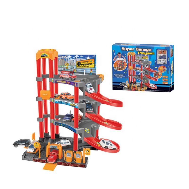 High quality educational plastic DIY orbit parking lot toy for children