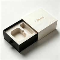 Boîte électronique rigide OEM avec insert en pulpe moulée et logo - Emballage en carton écologique pour écouteurs sans fil