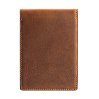 Dompet Kulit Crazy Horse Model Vintage untuk Pria, Dompet Lipat Dua Horizontal dengan 9 Slot Kartu, Tersedia Kustomisasi Grosir