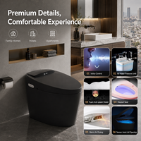 WC intelligent monobloc en céramique avec bidet intégré, couleur personnalisable, siphon en P carré, chasse automatique, siège chauffant, télécommande, OEM ODM