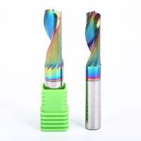Fraise CNC pour aluminium, cuivre, plastique, carbure, acier au tungstène, bord en spirale, fraise à cannelure unique