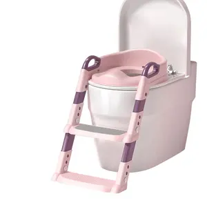 Asiento de silla de entrenamiento para orinal de bebé para niños de viaje con taburete escalonado escalera asientos de inodoro entrenamiento niños interior Wc entrenador plegable 2023