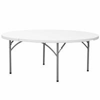 Table de banquet ronde, pliante, en plastique, pour le mariage