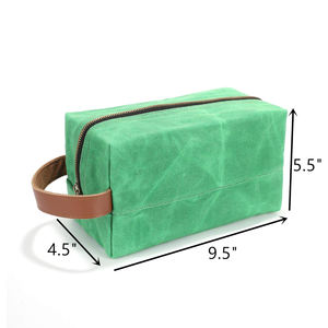 Shaving Waxed Canvas Toiletry Bag <b>for</b> <b>Men</b> Waxed Canvas Carry Hanging Tool <b>Pouch</b> Bathroom Toiletries Organizer Bag - Product Image 2