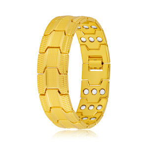 Bracelet en alliage de cuivre à énergie magnétique pour hommes, design géométrique, bijoux cadeau C86321 - Product Image 4