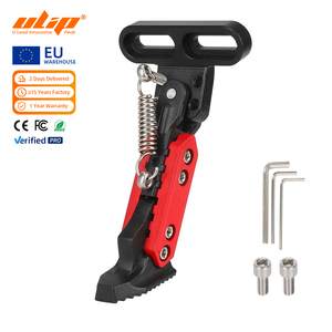 Ulip Black Red Adjustable Kickstand with Side Beveled Mounting Holes Electric Scooter 13.6CM Foot Support <b>Footrest</b> Parking Part - Product Image 1