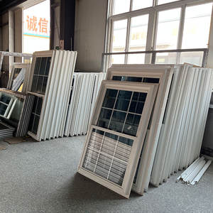 Fenêtres américaines à simple battant coulissant vertical en PVC personnalisées, anti-effraction, isolation thermique, protection contre les ouragans - Product Image 6