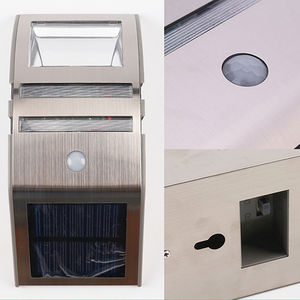 Lampe murale solaire 2 LED en acier inoxydable avec détecteur de mouvement PIR pour escalier et couloir, idéale pour l'approvisionnement transfrontalier - Product Image 5