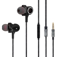 Écouteurs intra-auriculaires filaires 3,5 mm avec triple transducteur pour l'écoute de la musique