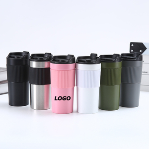 Mug à café en acier inoxydable avec couvercle rabattable et filtre - Tasse <span class=keywords><strong>de</strong></span> voyage à double paroi isolée pour voiture, bureau et cadeaux - Product Image 1