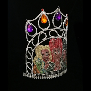 Halloween Film Thème <span class=keywords><strong>Hocus</strong></span> <span class=keywords><strong>Pocus</strong></span> Pageant Couronne Diadème En Gros Strass Couronne pour Anniversaire et Fiançailles - Product Image 2