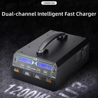 Pengisi Daya Baterai Lithium Drone 6S-14S Dual-channel Pengisian Cepat Smart Balancer untuk Baterai Pesawat Model Pertanian 2400W