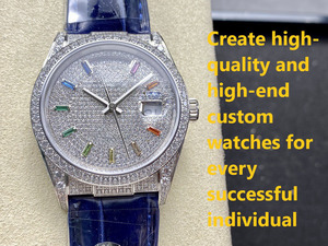 Montre Classique pour Homme à Cadran Saphir Entièrement Sertie de Diamants, Best-Seller, Un Must-Have pour le Succès - Product Image 2