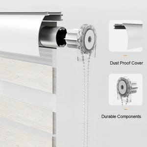 Kích thước tùy chỉnh Cổ Điển Trang trí nội thất Zebra Rèm điện vải lăn bóng râm cho Windows dọc Mô hình được xây dựng trong đồng bằng - Product Image 1