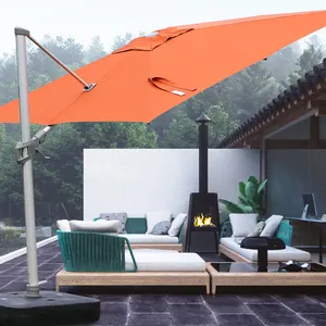 Venta al por mayor dosel paraguas piscinas-Sombrilla colgante de aluminio para exteriores, sombrilla impermeable tipo sombrilla de lona para jardín, playa, patio, restaurante, roma