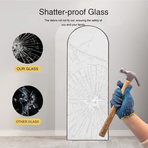 Miroir de sol en verre de forme ovale de conception moderne 2024, 28 x 71 pouces, 3 mm d'épaisseur, pleine longueur, pour usage décoratif - Product Image 4