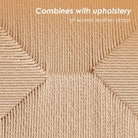 Chaises d'appoint en bois pour le salon, chaise longue nordique, chaise d'appoint intérieure tressée en jute tissée chaise d'appoint en corde de papier tissé