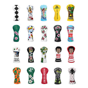 Housse de golf en cuir personnalisée de haute qualité pour vente en gros, housse de tête de club de golf brodée, housse de tête de driver de golf - Product Image 1