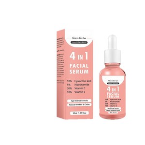 เซรั่มบำรุงผิวหน้าและผิวกาย 4 in 1 สูตรวีแกนออร์แกนิค ช่วยให้ผิวขาวกระจ่างใส ลดเลือนริ้วรอย พร้อมวิตามินซีและกลีเซอรีน ขนาด 30 มล. - Product Image 1