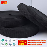 NOUVEAU Bande élastique en polyester maillé de haute qualité, ruban élastique personnalisé OEM, bande jacquard en rouleau, bande élastique pour vêtements