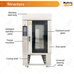 <span class=keywords><strong>Horno</strong></span> de Convección Rotatorio Profesional Independiente para Panadería, para Hornear Galletas y Croissants, a Gas y Eléctrico - Product Image 2