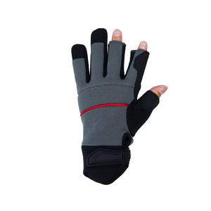 Guantes deportivos antideslizantes sin dedos de poliéster transpirable para canotaje, remo, pesca, ciclismo y equitación, a prueba de sacudidas - Product Image 1