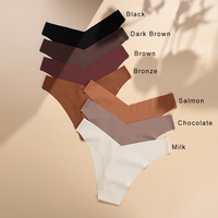 Slips taille basse à dos en T, string en forme de V, bikini demi-fesses, strings pour femmes