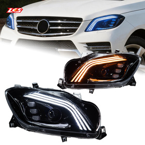 LKS para <span class=keywords><strong>la</strong></span> Generación 2012-2015 de Mercedes ML166. Lentes LED Maybach Modificadas con Triple Ojo de Gato y Efecto de Luz Fluida - Product Image 1