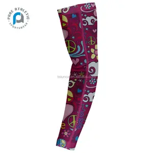 PURE Custom UV Protection Cooling Arm Sleeves Cover Sublimation Volleyball Cut Girls Sleeves Arm Cover Gift For Friend
