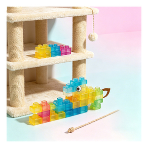 Creative Stack Cubes Preschoolers <b>Squishy</b> Rubber Construction Game Family Trip Entertainment Fine Motor Growth Toy - Product Image 2