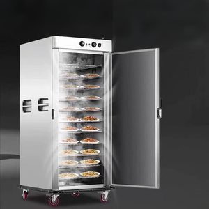 Carrito de Comedor Eléctrico Rectangular Aislado de Acero Inoxidable Comercial Duradero Zunke con Ruedas, para Restaurantes y Cafeterías - Product Image 3