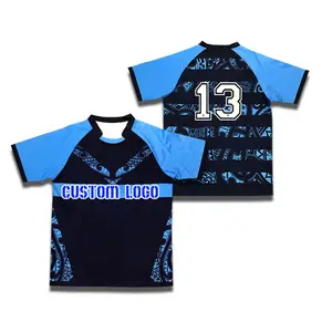 Nieuwe Ontwerp Rugby Shirt Gesublimeerd Patroon Print Logo Custom Rugby Jersey