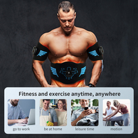 Ceinture de massage électrique intelligente pour le dos et les lombaires avec électrodes abdominales EMS, vibrations et chaleur, alimentée par batterie RS KC