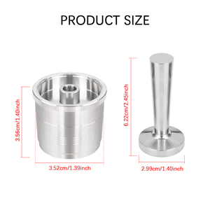3 Dosettes 1Tamper Set Capsule de café réutilisable Dosettes de café en acier inoxydable compatibles avec les machines <span class=keywords><strong>Illy</strong></span> X7/<span class=keywords><strong>illy</strong></span> Y3/<span class=keywords><strong>illy</strong></span> Y5 - Product Image 3