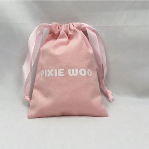 Custom Logo Organic Cotton <b>Drawstring</b> Bag, Recyclable Eco-Friendly Dust <b>Pouch</b> for Stickers & Gifts - Product Image 6