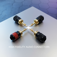 Connecteurs de câble de haut-parleur Hi-Fi RASANTEK plaqués or BFA 4 mm, CC-005, certifiés CE ROHS FCC, audio supérieur, en vrac, OEM/ODM