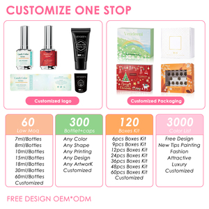 Vendeeni tırnak salonu malzemeleri toptan Uv tırnak jeli  cilalama seti TPO HEMA ücretsiz OEM özel etiket 15ml 144 renkli tırnaklar  tırnak jeli lehçe - Product Image 6