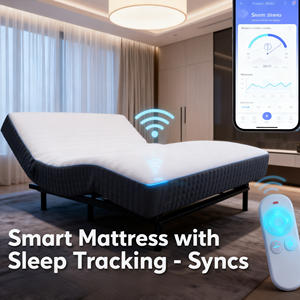 ที่นอนอัจฉริยะสำหรับผู้สูงอายุ - โครงเตียงไฟฟ้า + เมมโมรี่โฟม, ระบบตรวจวัดสัญญาณชีพด้วย AI และโหมดยกปรับได้ - Product Image 3