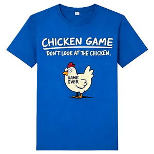 T-shirt « Chicken Game Don't Look at the Chicken » – T-shirt humoristique interactif pour <span class=keywords><strong>farces</strong></span>, motif animalier original, haut décontracté en coton à manches <span class=keywords><strong>courtes</strong></span>, style streetwear, coupe oversize - Product Image 4