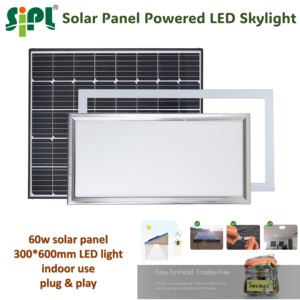 300x600mm Ultra-Thin Ceiling Embedded Solar LED Day <b>Light</b> Skylight <b>Indoor</b> Lighting Tools IP65 5000K for Home Office SIPL-SLS300- - Product Image 5