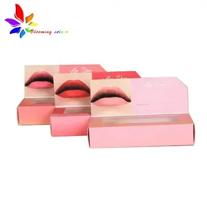 Wholesale Luxury Private Label Pink Lipgloss Lipstick Custom Cosmetic Packaging Paper Box