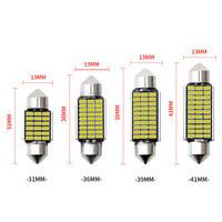 Nouvelle lampe de lecture LED pour voiture, double pointe, 3014, 31/36/39/41mm, décodage, éclairage de plaque d'immatriculation, 6000k, 12V