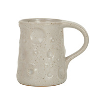 Mug en grès céramique rétro, design irrégulier, origine Dehua, compatible lave-vaisselle et micro-ondes, tasse à café et lait pour cafés, hôtels et B&B