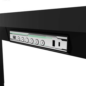 Escritorio Comercial de Altura Ajustable con Soporte en V, Superficie de Vidrio Templado y Controlador Manual Integrado JSD5-01-G4 - Product Image 4