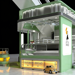 Boulangerie Composite magasin de détail longue bande droite style stratifié ligne droite type présentoir - Product Image 6